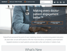 Tablet Screenshot of patientpoint.com